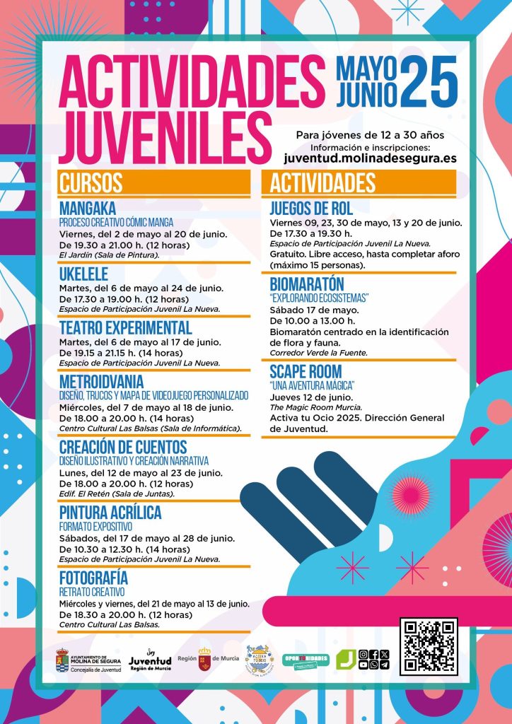Juventud Molina Programación actividades mayo junio 2025 CARTEL