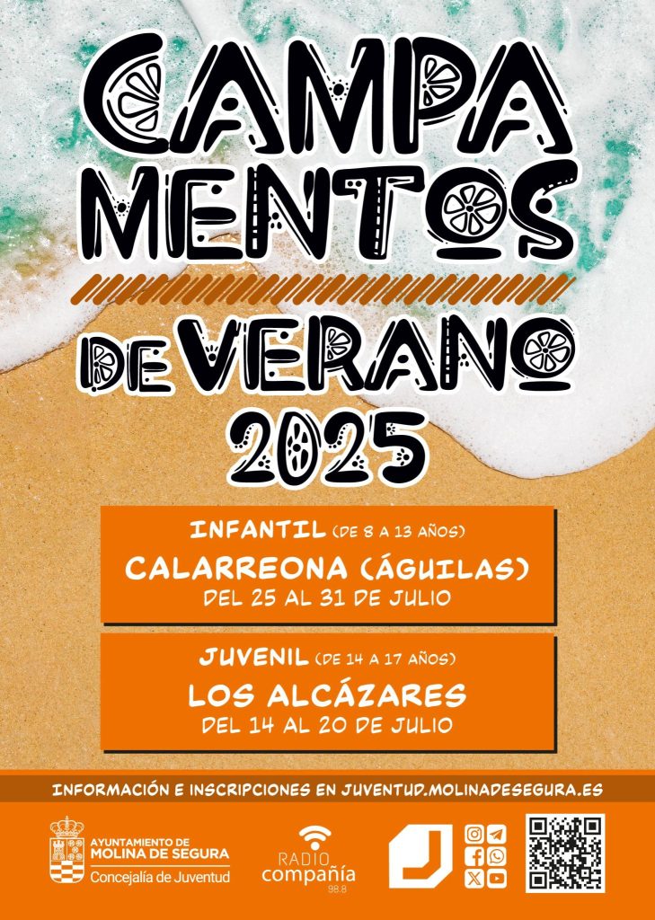 Juventud Molina Campamentos Verano 2025 Plazo inscripción CARTEL