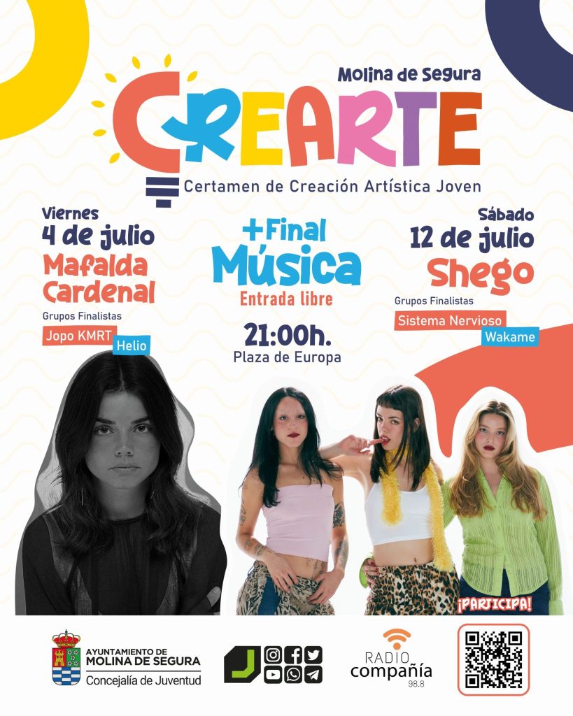 Juventud Molina CREARTE 2025 Final Música Días 4 y 12 CARTEL REDES