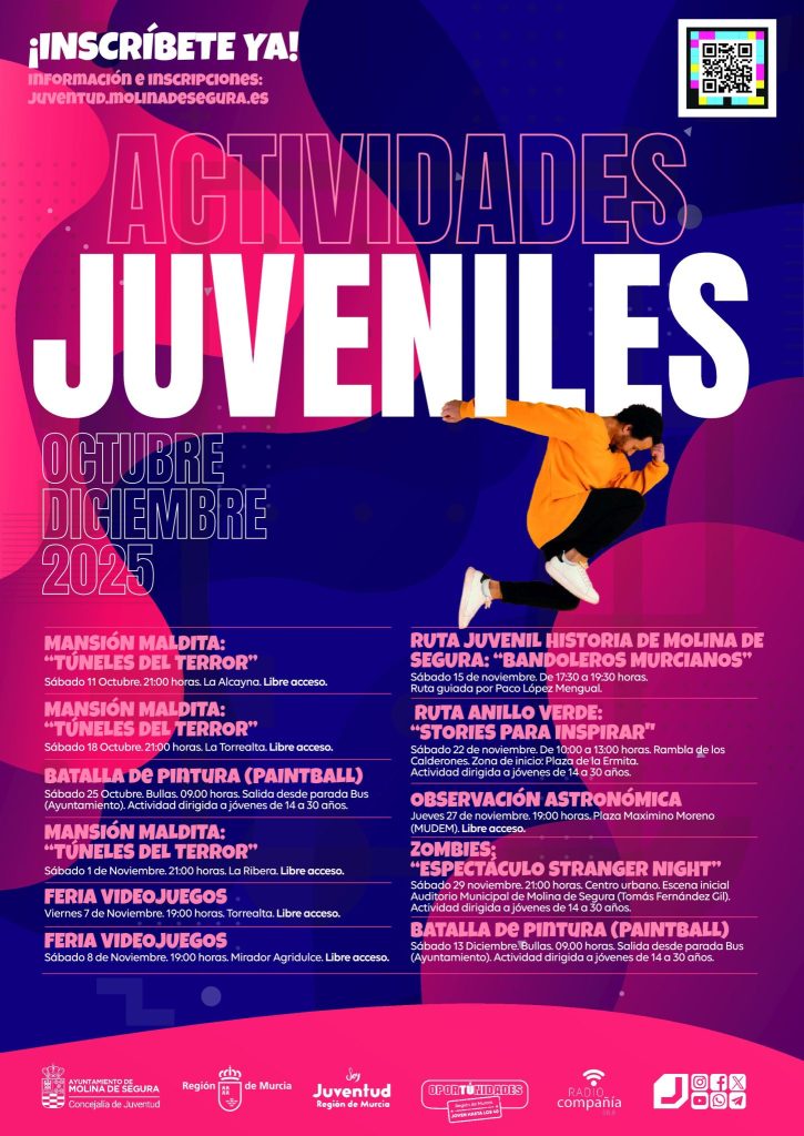 Juventud Molina Programa 'Actividades Juveniles octubre diciembre 2025' CARTEL