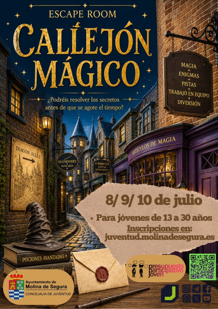 Juventud Molina Escape Room 'Callejón Mágico' Días 8, 9 y 10 CARTEL